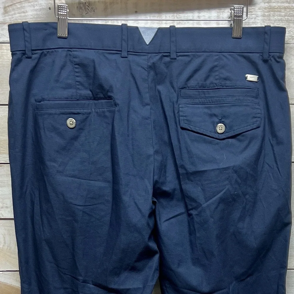 Nike Dri Fit Flex‎ Player Pants Mens 38x32 Blue Straight Chino Golf Casual